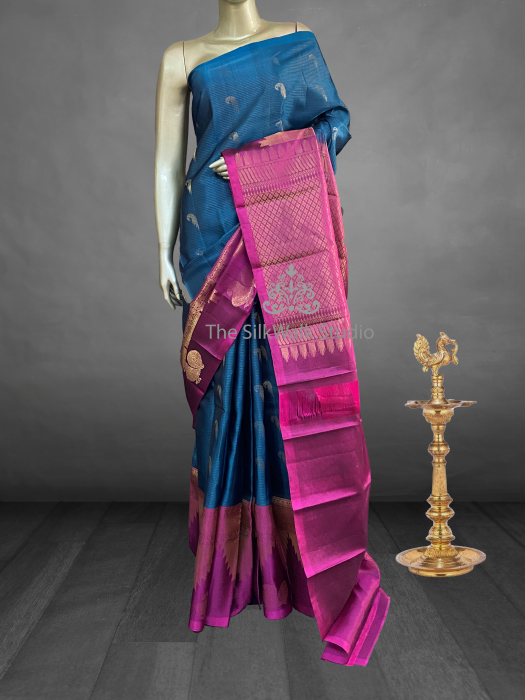 Aadhira - The temple border pure silk sarees 11808