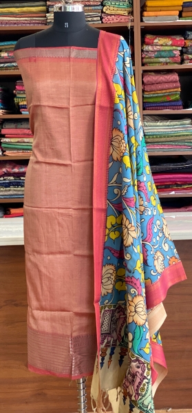 Ambika - The Kalamkari Dupatta Kurti Material 17