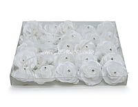 White Rose with Feathers & Stone