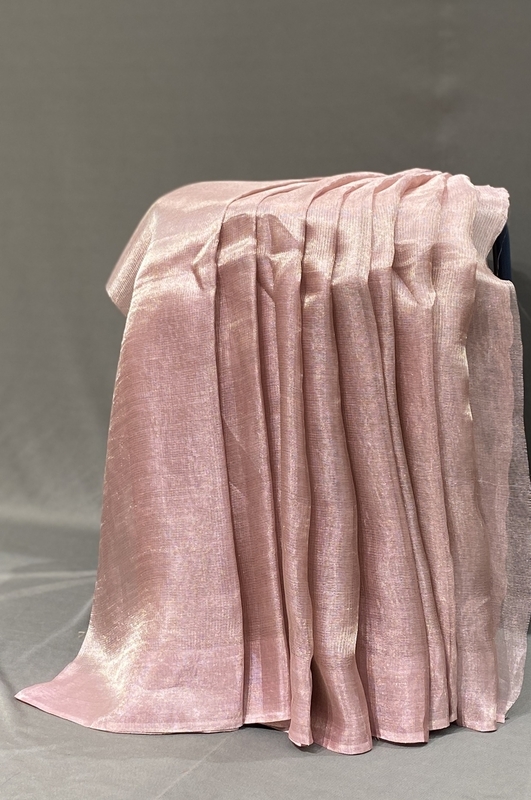 SUNEHRI PURE TISSUE SAREE 21627(Salmon pink)