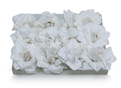 White Rose with Glittered Petals