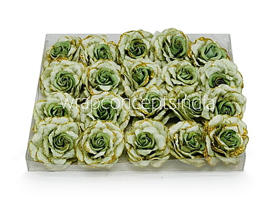 Pickle Rose with Glittered Petals