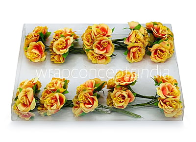 Flowers With Stem W-5173-Yellow with hints of orange