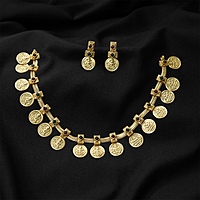 Lakshmi with coin design necklace