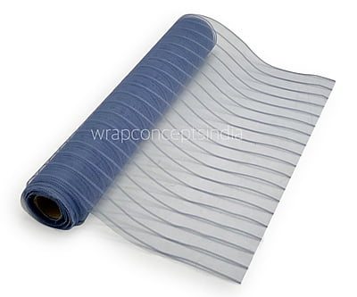 Net Roll Self Stripes - Blue