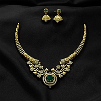 FLORAL HASLI TRADITIONAL NECK WEAR WITh EARRINGS