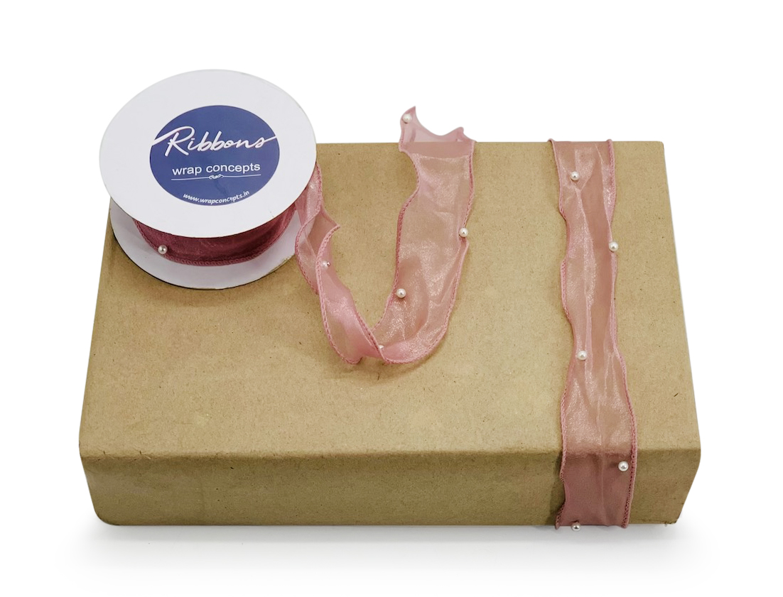 Sheer Ribbon with Pearls