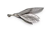 Champagne Textured Leaves on Twig