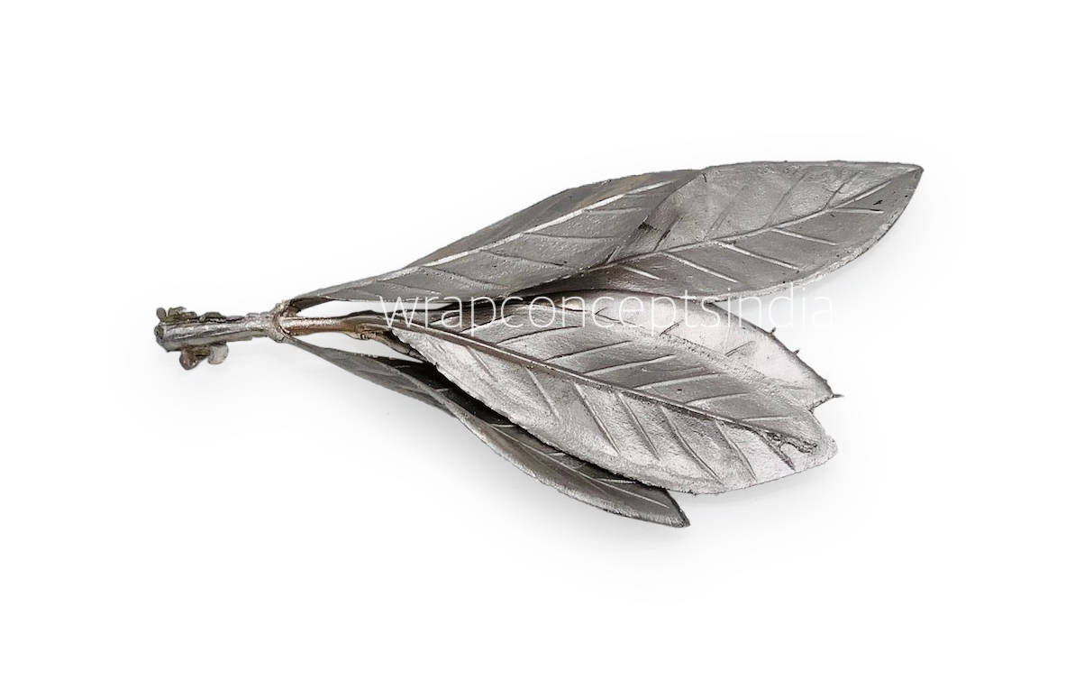 Champagne Textured Leaves on Twig