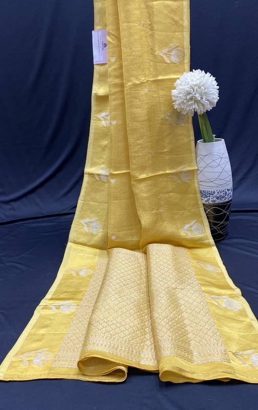 Kiara -  Mango Silk Saree in Satin Border SWS240