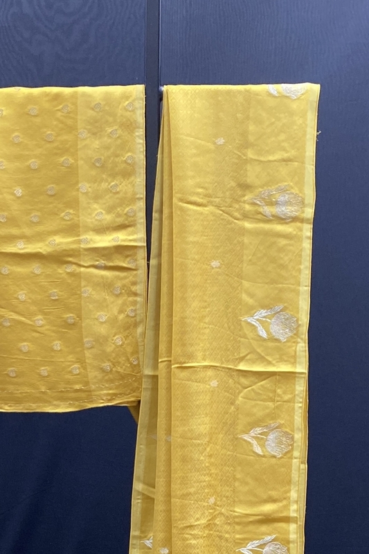 Kiara -  Mango Silk Saree in Satin Border SWS240
