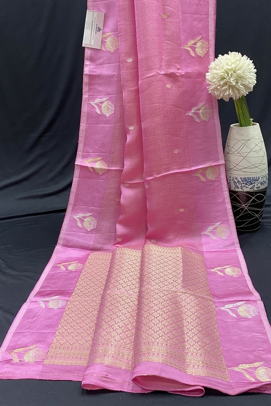 Kiara -  Mango Silk Saree in Satin Border SWS240