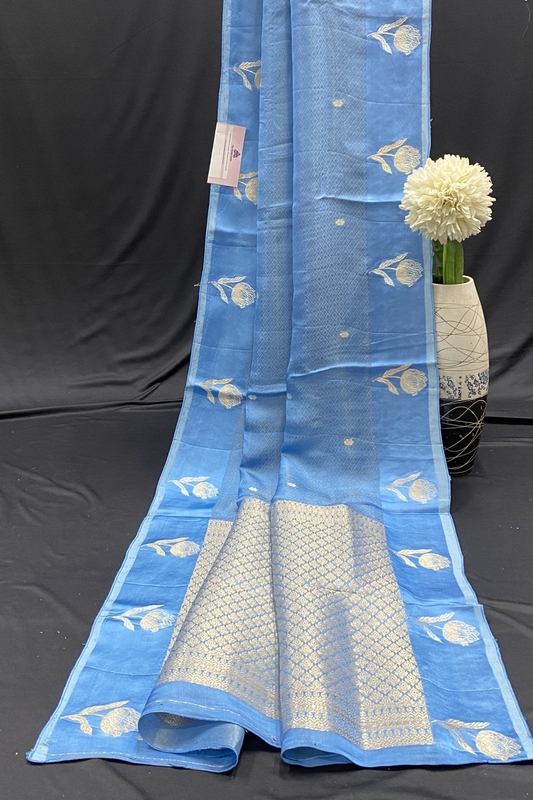 Kiara -  Mango Silk Saree in Satin Border SWS240