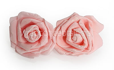 Peach Glitter Foam Rose Peach Glitter Foam Rose