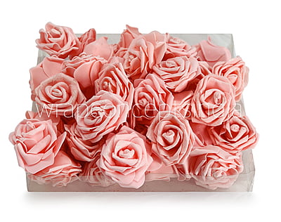 Peach Glitter Foam Rose