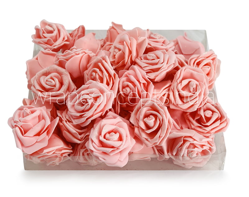 Peach Glitter Foam Rose Peach Glitter Foam Rose