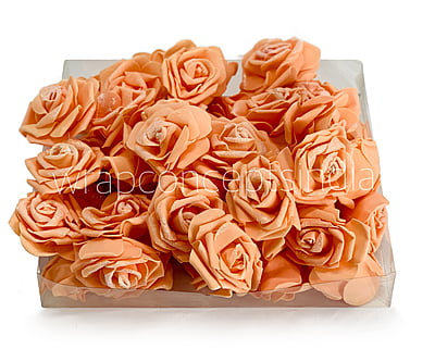 Papaya Glitter Foam Rose