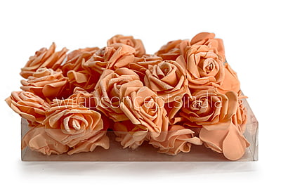 Papaya Glitter Foam Rose