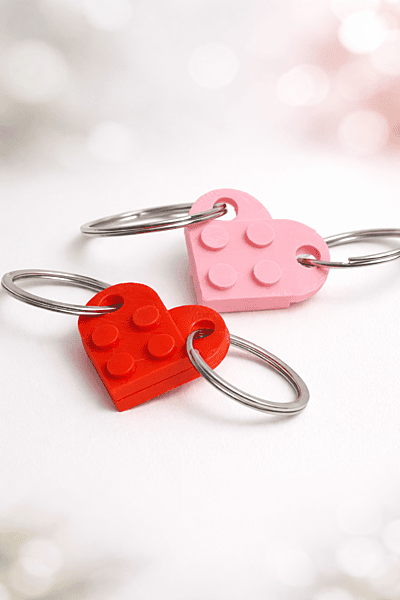 Connected Heart Keychain