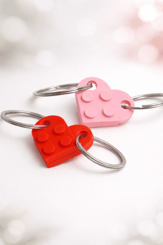 Connected Heart Keychain