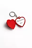 Heart Locket Photo Keychain