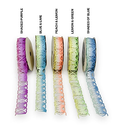 Bow Cut Work Shaded Ribbon