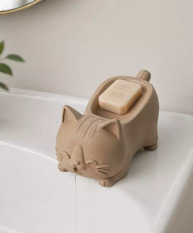 Cute Cat Soap Drain Holder