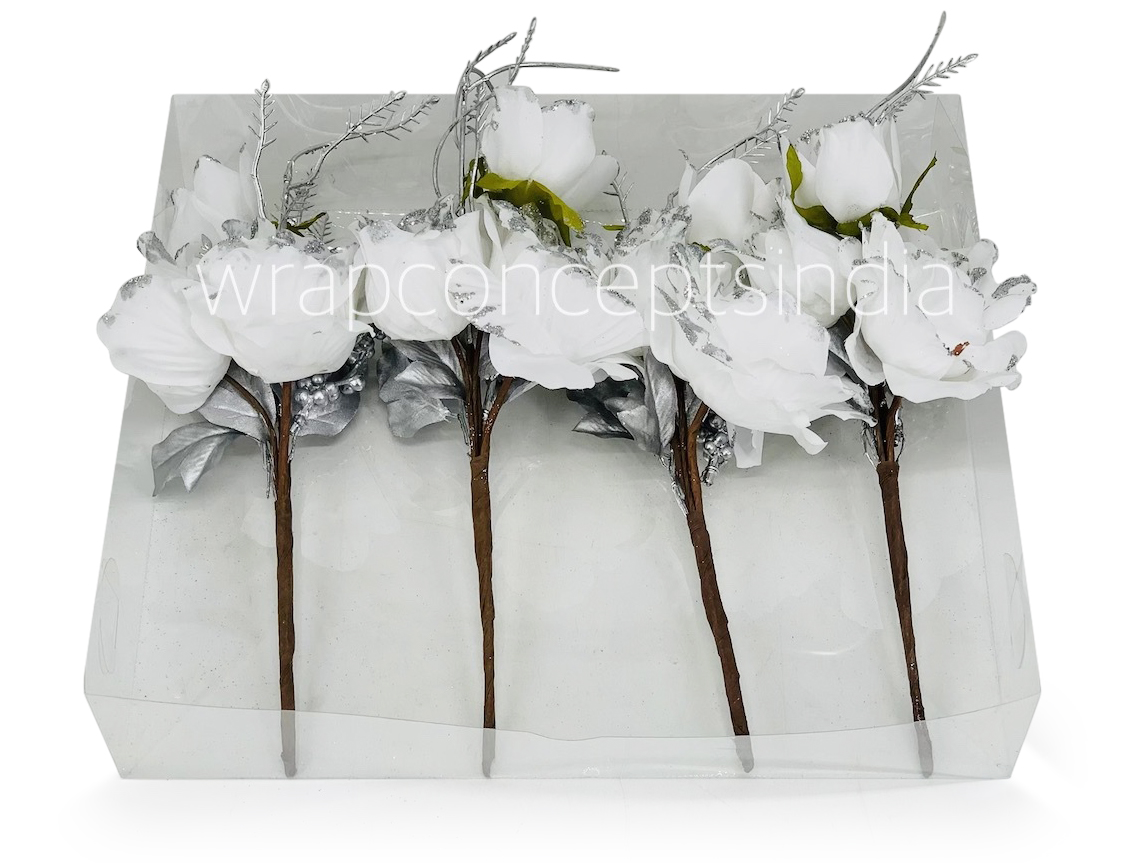 White Rose Ready Bunch on Stick