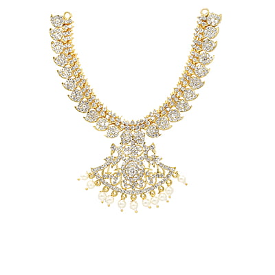 Gold Plated Necklace Set, Triple Haram Gold Plated Necklace Set, Triple Haram