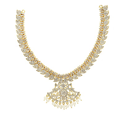 Gold Plated Necklace Set, Triple Haram Gold Plated Necklace Set, Triple Haram