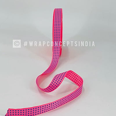 Square Block Print - Fuchsia Pink