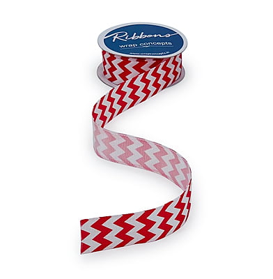 Red & White Chevron Pattern