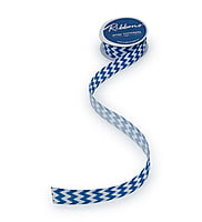 Turquoise Blue & White Chevron Pattern-DeepSkyBlue-10 yards-3 cms