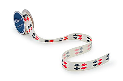 Argyle Pattern Ribbon - Multicolour