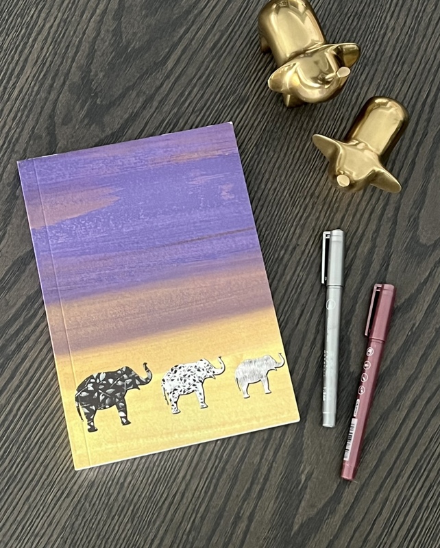 PURPLE SHADED RULED NOTEBOOK