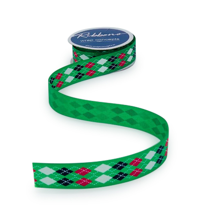 Argyle Pattern Ribbon - Multicolour