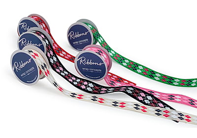 Pink Argyle Pattern Ribbon