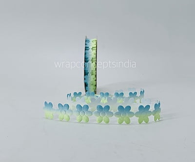 Flower Cut-out Shaded Ribbon -Purple & Pink