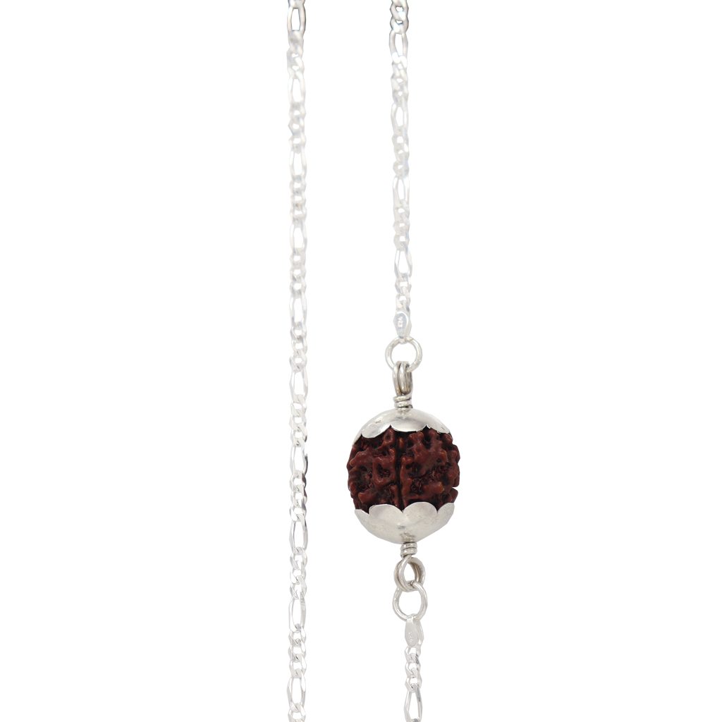 Sterling Silver Chain with Rudraksham Pendent