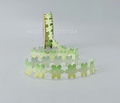 Flower Cut-out Shaded Ribbon -Purple & Pink