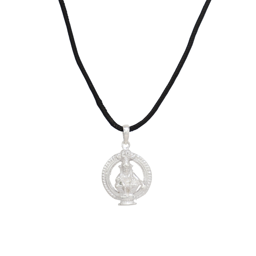 SRIMATHI JEWLLERS Sterling Silver (92.5% purity) God Ayyappa Pendant for Men & Women Pure Silver Lord Ayappa Locket for Good Health & Wealth