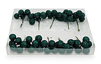 Deep Green Glitter Balls on Stick