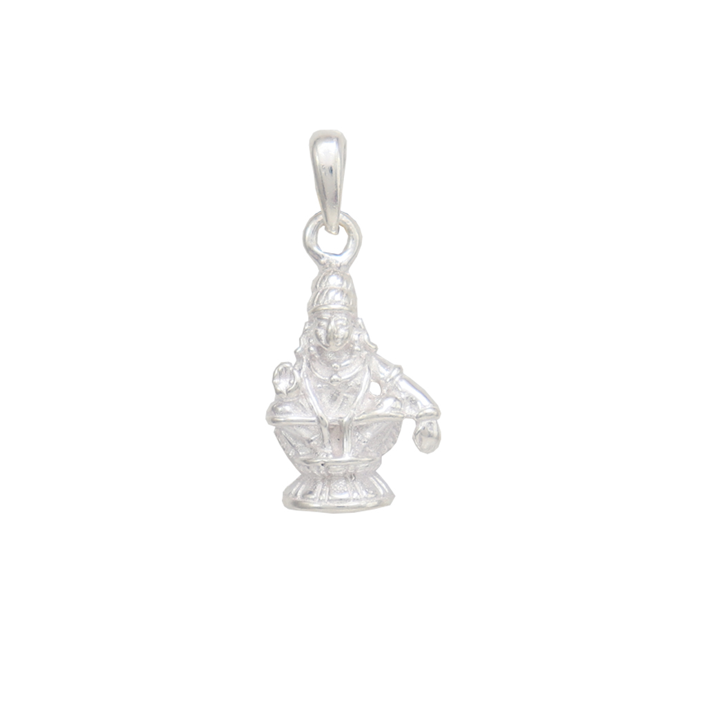 SRIMATHI JEWLLERS Sterling Silver (92.5% purity) God Ayyappa Pendant for Men & Women Pure Silver Lord Ayappa Locket