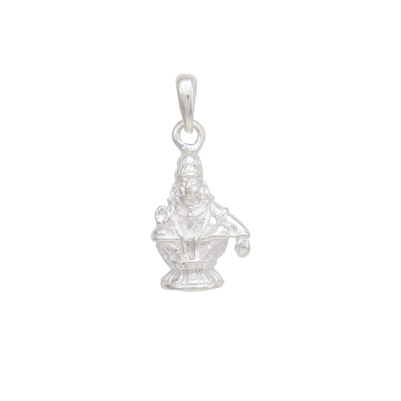 SRIMATHI JEWLLERS Sterling Silver (92.5% purity) God Ayyappa Pendant for Men & Women Pure Silver Lord Ayappa Locket