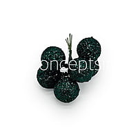 Deep Green Glitter Balls on Stick
