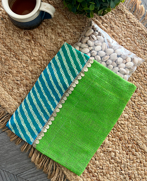 GREEN LEHRIYA JUTE BATWA