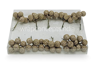 Champagne Glitter Balls on Stick