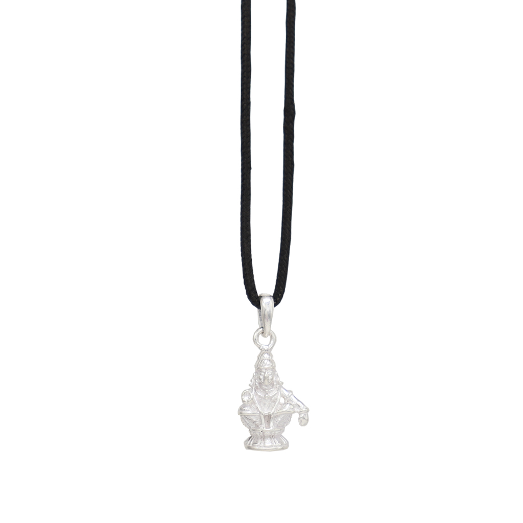SRIMATHI JEWLLERS Sterling Silver (92.5% purity) God Ayyappa Pendant for Men & Women Pure Silver Lord Ayappa Locket