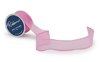 Big Organza Polka Ribbon with Scalloped Edges