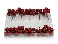 Red Glitter Balls on Stick